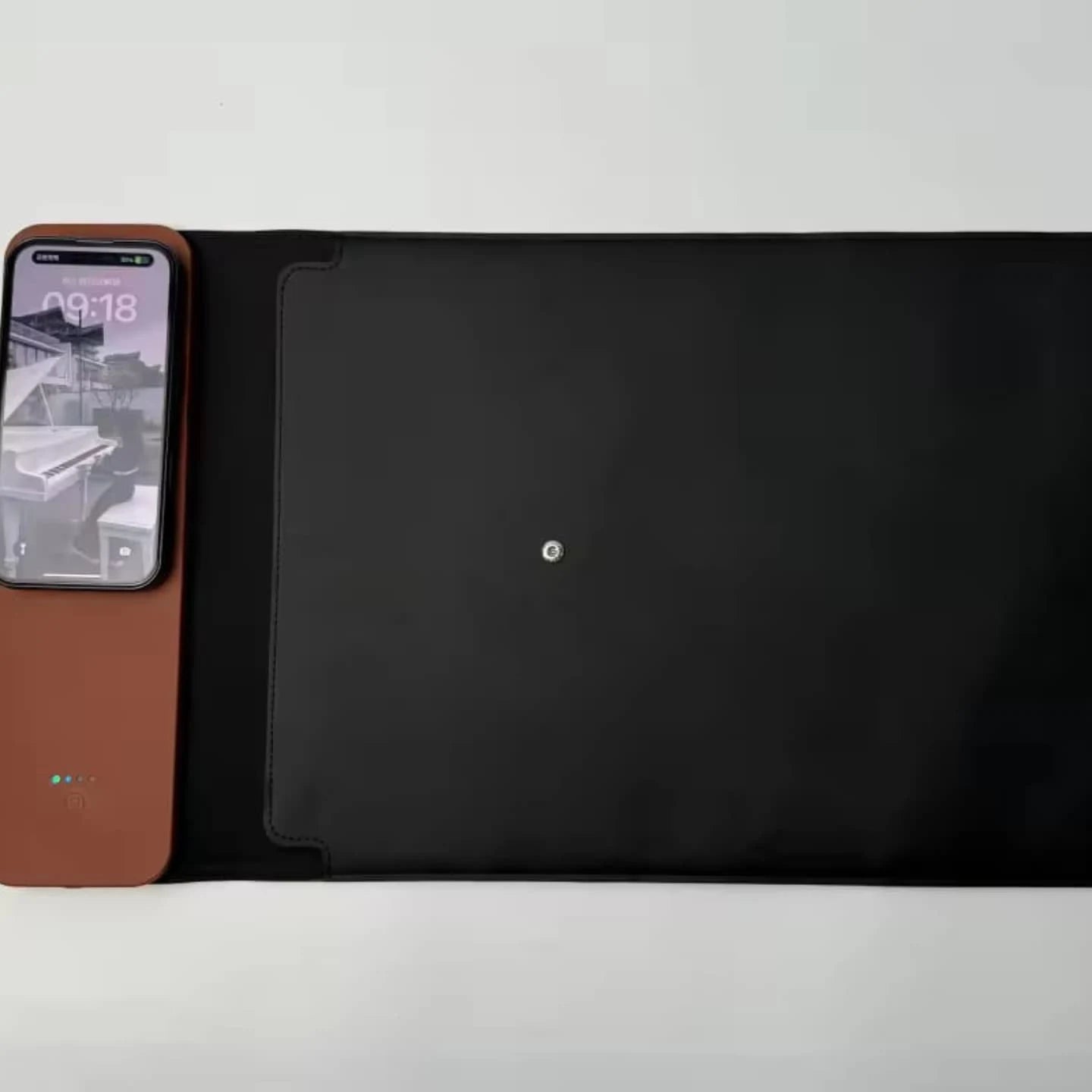 All-in-One Leather Portable Laptop Sleeve for Mobile & Essentials